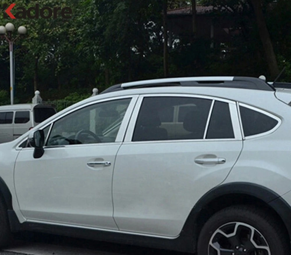 Для Subaru XV Impreza 2012 2013 хэтчбек из нержавеющей стали хромированные оконные столбы
