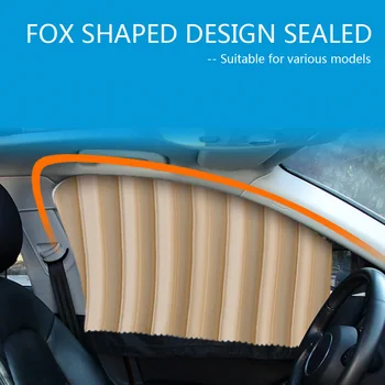 

Universal Car Side Window Sunshade Drape Magnetic Rail Anti UV Window Curtain Convenient Replace Car Accessories