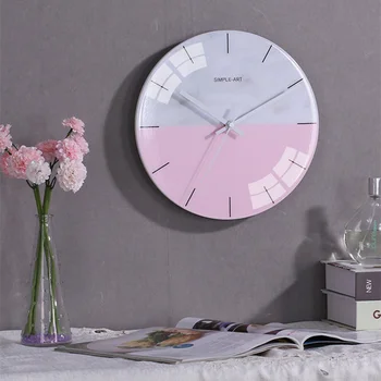 

1 Pieces Colorful Wall Clock For Living Room Office Home Hanging Clock Modern Design Home Decor Non-Ticking Kitchen Wall Clock