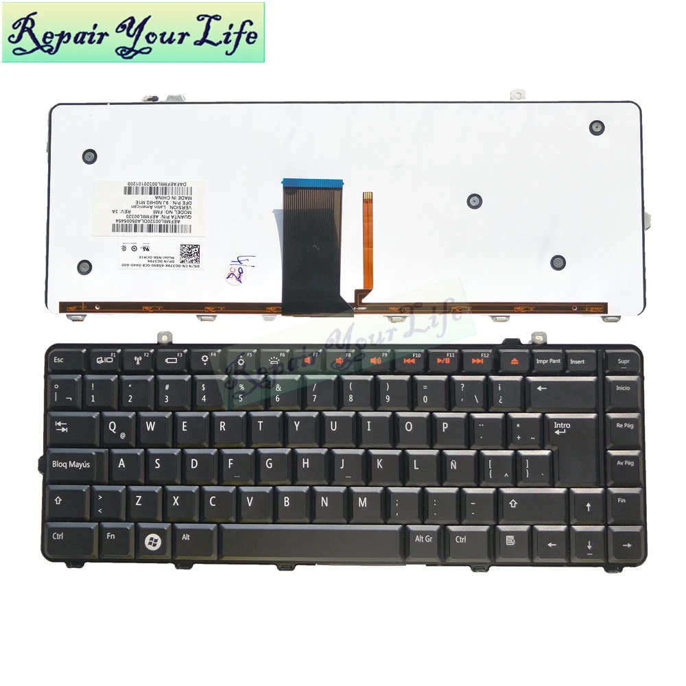 Клавиатура для ноутбука Dell Studio 1557 1555 1558 1535 1536 1537 LA черная с подсветкой 0G379K 9j. N0h82.m1e |