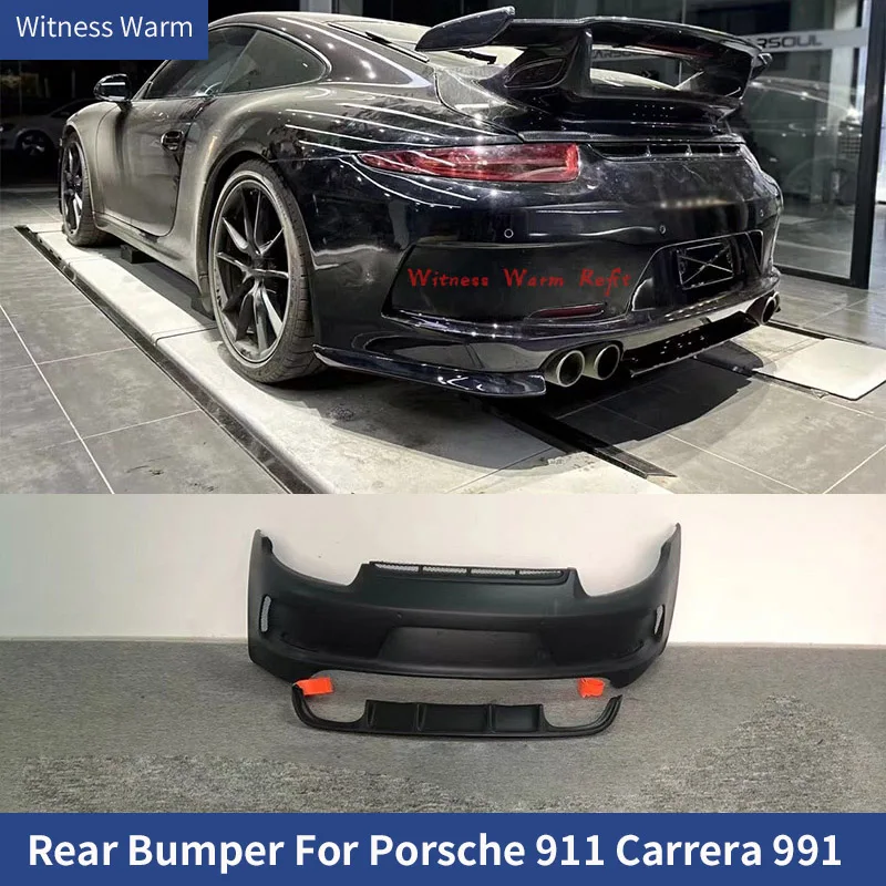 Car Body Kit Carbon Fiber Frp Rear Bumper Gt3 Style For Porsche 911