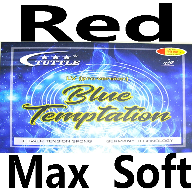 red max soft ITTF Tuttle Синий искушение LV Германия торт Губка 40+ настольный теннис резиновая, пинг понг - Цвет: red max soft