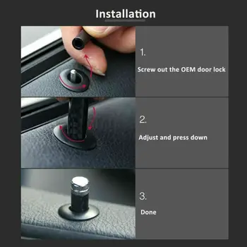 

For BMW All Series Door Lock Pins Knob Trim Carbon Fiber Interior Accessories Parts Decor
