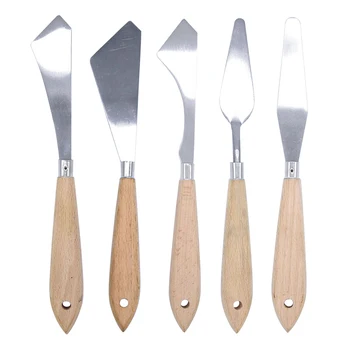 

Professional Palette Teachers Stainless Steel Painting Spatula Set School Spreading Students For Oil Acrylic Artist