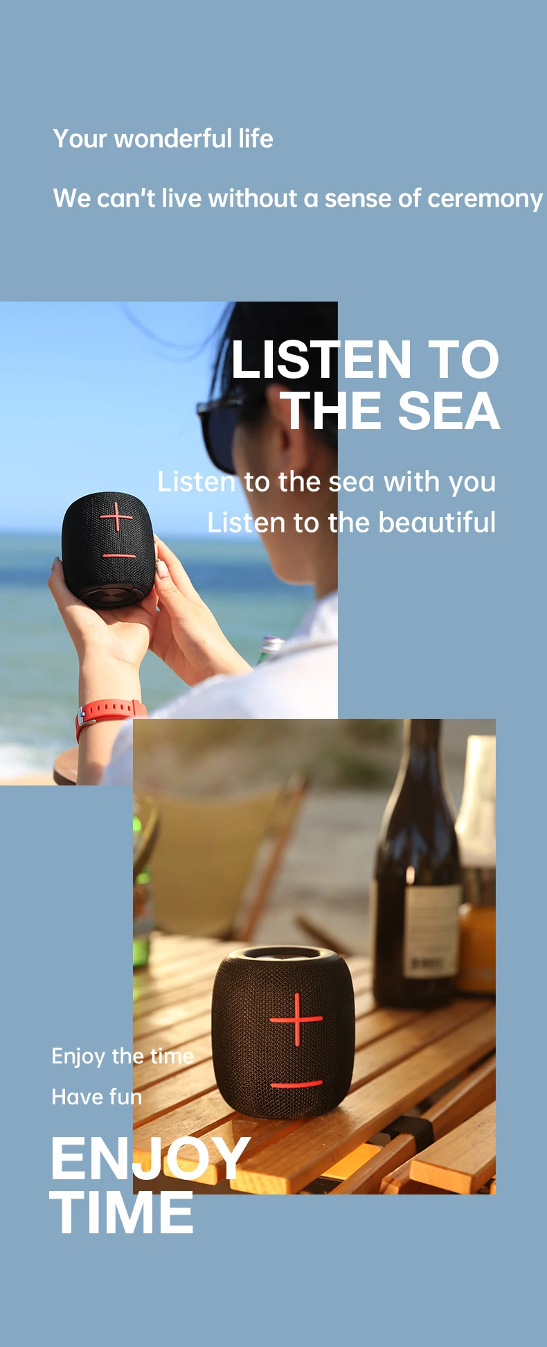 Sanag M11 IPX7 Waterproof Outdoor Portable Mini Bluetooth Speaker description image 10