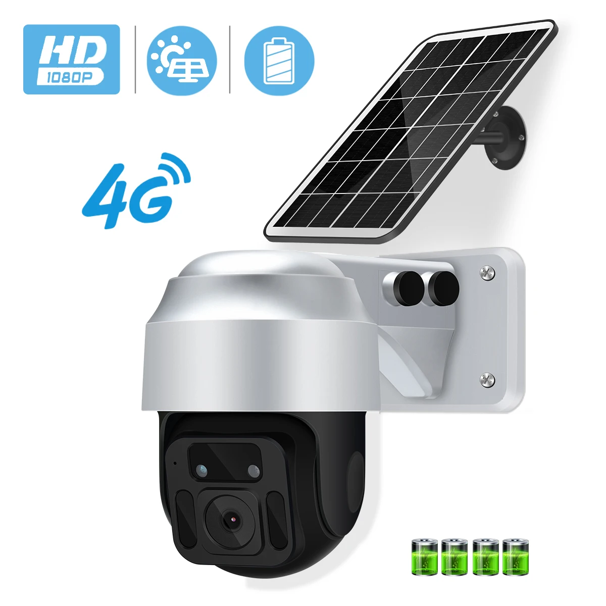 4GSIMCard1080PHDIPCameraSONYSensorPIRHumanDetectionSolar