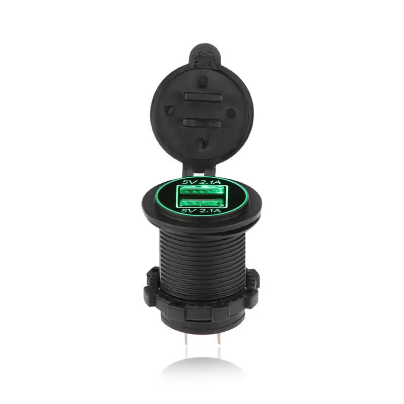 12-24V USB Charger for Motorcycle Auto Truck ATV Boat LED Car 4.2A Dual Socket Power Adapter Outlet |