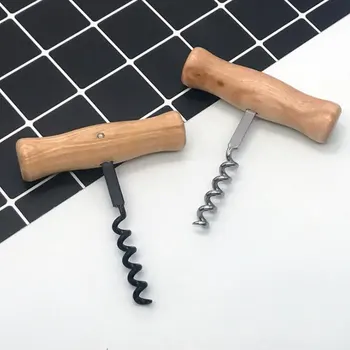 

500pcs Multifunction Wood Handle Professional bar Wine Opener Portable Screw Corkscrew Wine Bottle Opener Wine Tools NO250