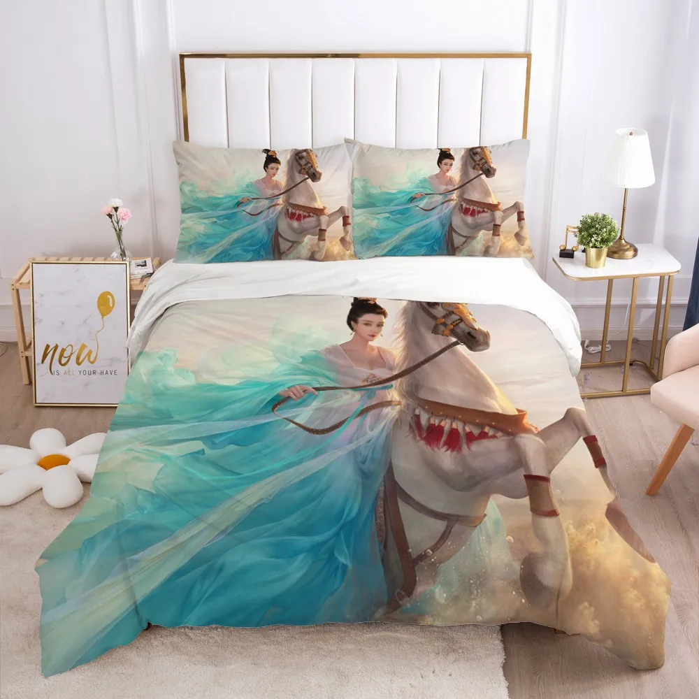 capa de cobertor, casal, cavalo, animal, king queen