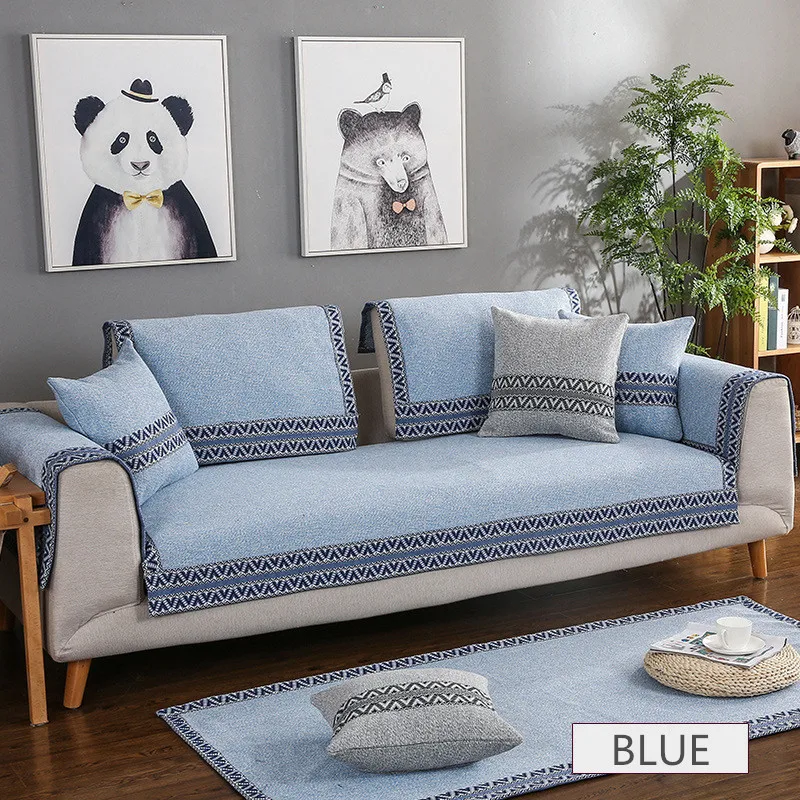 Антипылевые чехлы для диванов, длинные Чехлы для полотенец, чехлы для диванов, украшение для гостиной, современный простой диван-коврик CX532