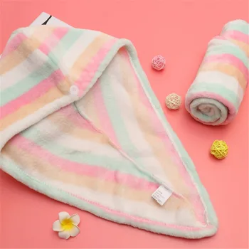 

High Quality 100% Cotton Soft Comfortable Quick Hair Drying Bath Spa Wrap Towel Hat Cap For Bath Bathroom Accessories Douchekap