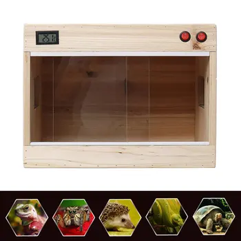 

Wooden Reptiles Terrariums Vivarium Enclosure Heating Cage Lizard Frogs Snake Turtle Tank Breeding Box Reptiles Winter Supplies