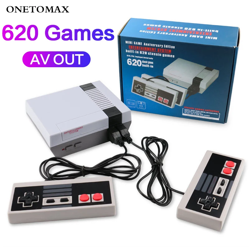 

8Bit Handheld Retro Video Game Console Built-in 620 Classic Games Controller for NES TV Mini Game Console Handheld Gaming Player