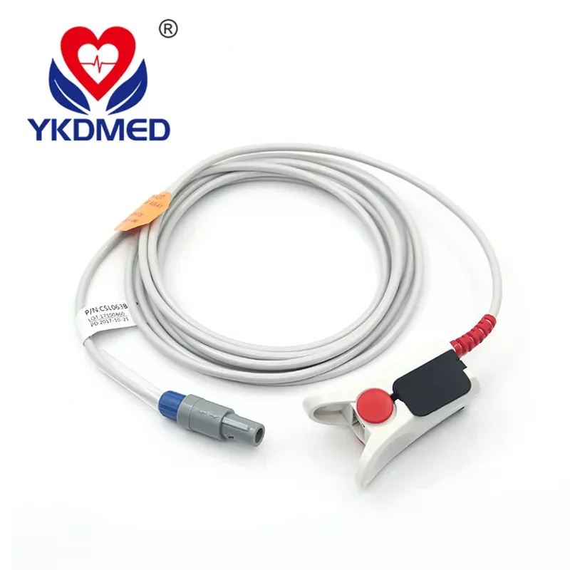 

For M6/M12 And Carewell CPM-9000 5-Pin long-Wire Adult Finger Clip Spo2 Probe