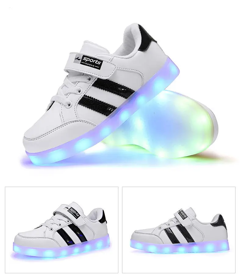 led обувь детская обувь девочки дети мальчики светильник светящиеся кроссовки светящийся светильник Человек-паук ed светильник ing princess