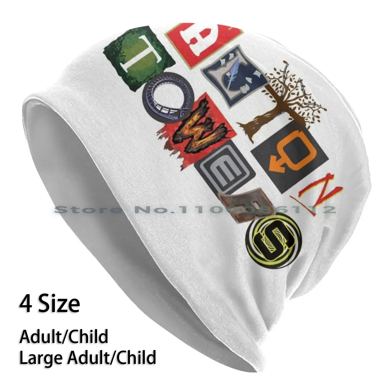 Alton Towers Collage Design Berretti Cappello Lavorato A Maglia Alton Towers Nemesis The Smiler Oblio Rita Cavatappi Wickerman Senza Tesa Lavorato A M