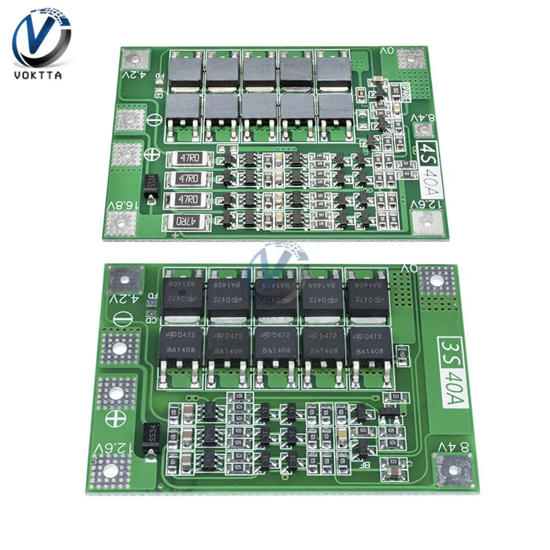 3S 40A 18650 литий ионный аккумулятор зарядное устройство Lipo Cell модуль PCB плата защиты