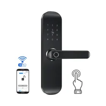 APP Wireless WIFI Remote Control RFID Card and Code Unlock Smart Door Lock with Emergency charging jeruan new hd wifi video door phone doorbell and phone telecontrol talkback rfid code remote control unlock free shipping