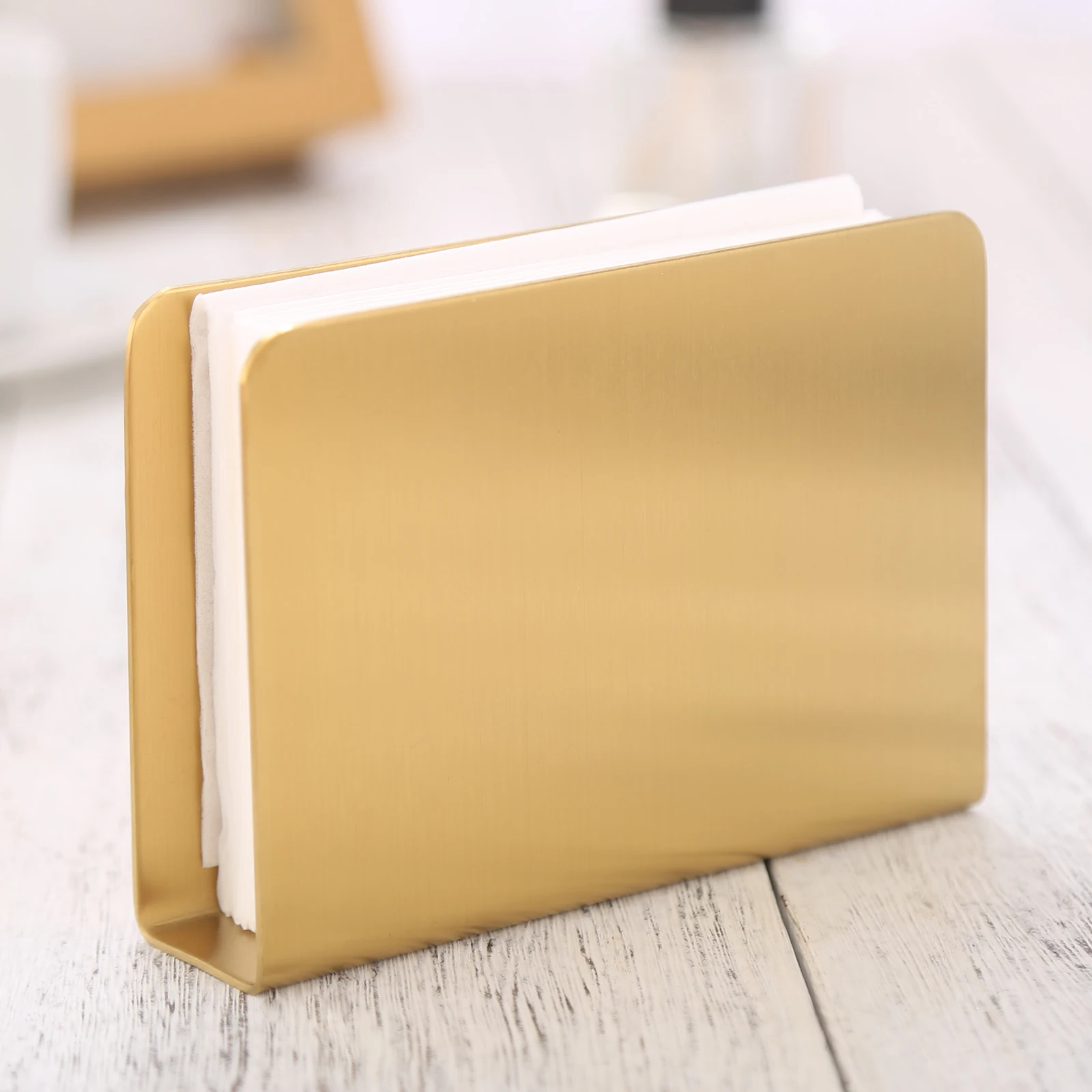 1 PC Paper Towel Holder Table Napkin Holder Rack Gold Plated Stainless Steel Storage Tower Hotel Home Wedding Decoration