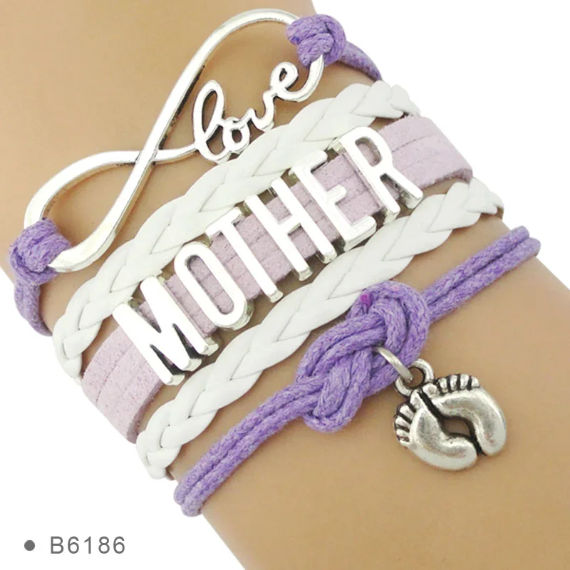 

Infinity Love Family Mom Mother Baby Shower Father Papa Dad Children Bracelets for Women