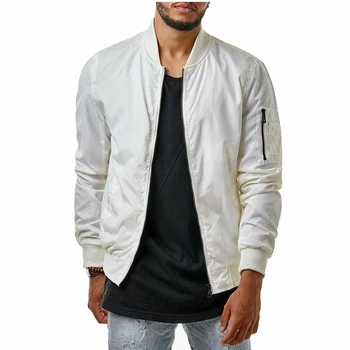 

Men New Stylish Casual Jacket Autumn Spring Outwear Baseball Coat Jackets Zipper Pockets Slim Outerwear Overcoat Man 2019