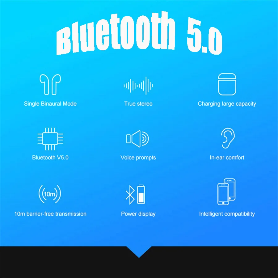 Наушники Auriculares, Bluetooth, Inalambrico, 5,0 материя, сенсорное управление, Оригинальные стерео наушники I12 Tws, беспроводная гарнитура, серьги