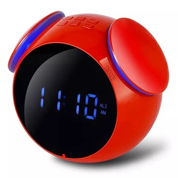 

Mini Bluetooth Audio Function Speakers 4.2 Protocol MP3 Cards Mirror Display Alarm Clock FM Radio Wireless Free Alarm Setting