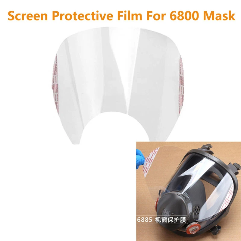 acid respirator Scratch Resistant Protective Film For 3M 6800 Gas Mask Respirator Full Face Window Screen Protector Painting Spraying Mask cover womens safety boots