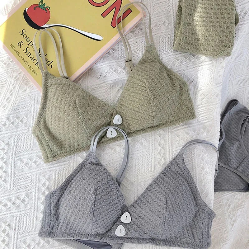 Roseheart, новинка, женская мода, желтый, серый, сексуальное женское белье, беспроводные, с мягкими лямками, хлопковые трусики, бюстгальтер с мягкими чашечками, комплекты нижнего белья A B