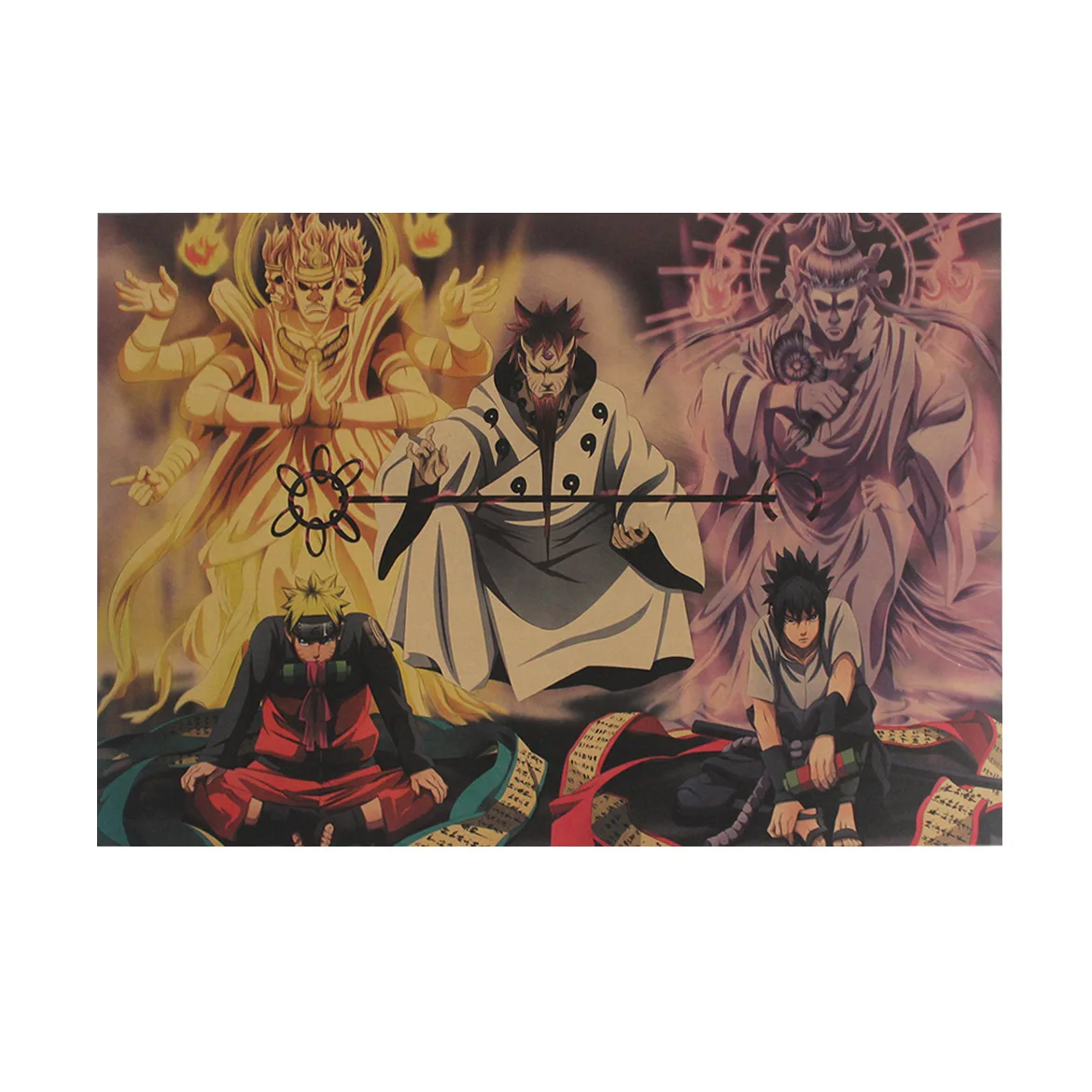 

[A1210] Naruto 13 Nostalgic Retro Kraftpaper Poster Bar Cafe Decorative Painting