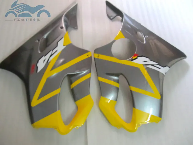 Высококачественный Комплект обтекателя впрыска, пригодный для Honda CBR600F4i 2001 2002 2003 CBR 600F4i 01 02 03 ABS Обтекатели комплекты Желтый серебристый HT03