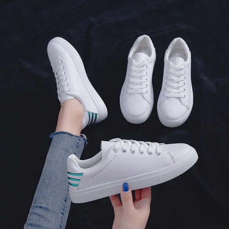 

shoes Women's Sneakers Summer 2019 Womens Shoes Casual Woman New Woman's Mesh Lace-Up Leisure Rubber Flat Riband PU Fabric