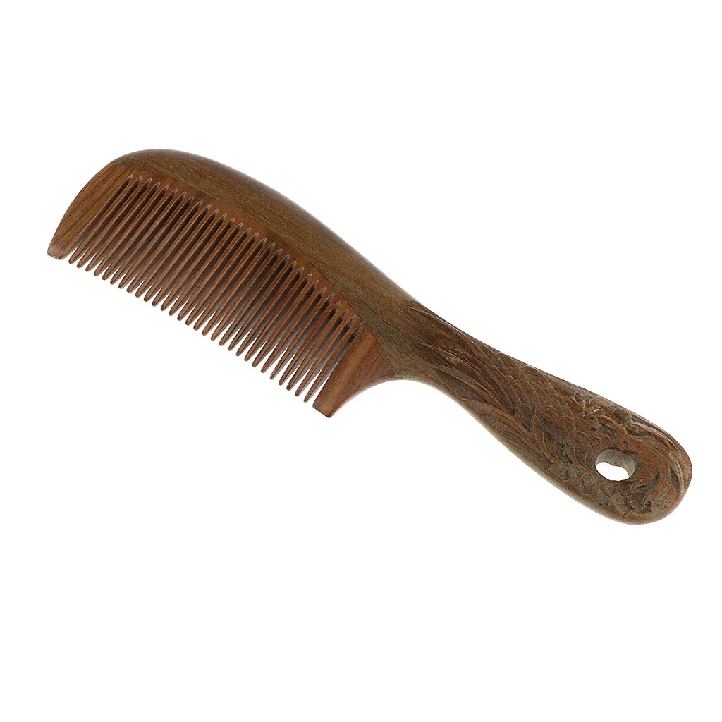 New Handmade Wooden Hair Comb Hairbrush with Anti-Static & No Snag for Beard, Head Hair, Mustache