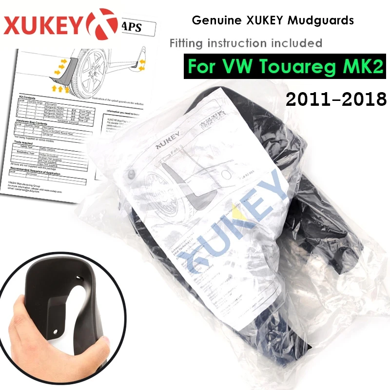 Комплект брызговиков для VW Touareg 2 Mk2 7P5 2012 2013 2014 2015 2016 2011-2017 Брызговики спереди и
