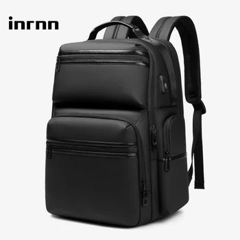 

inrnn High Quality Men Backpack 15.6 inch Laptop Backpacks USB Charging Large Capacity Male Backpack Casual Travel Bag Mochila