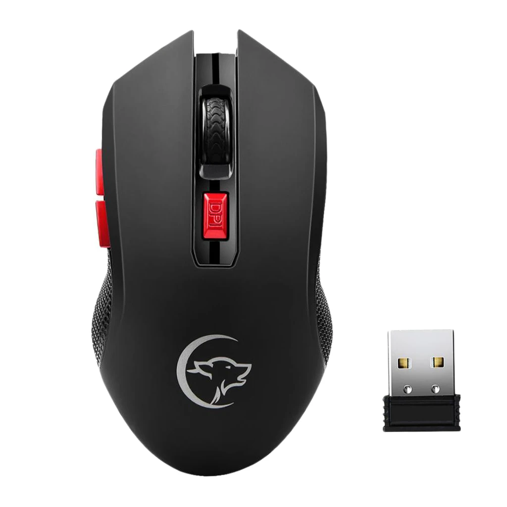 2.4GHz Wireless Optical Mouse+USB 2.0Receiver Adjustable for PC DesktopLaptop w 