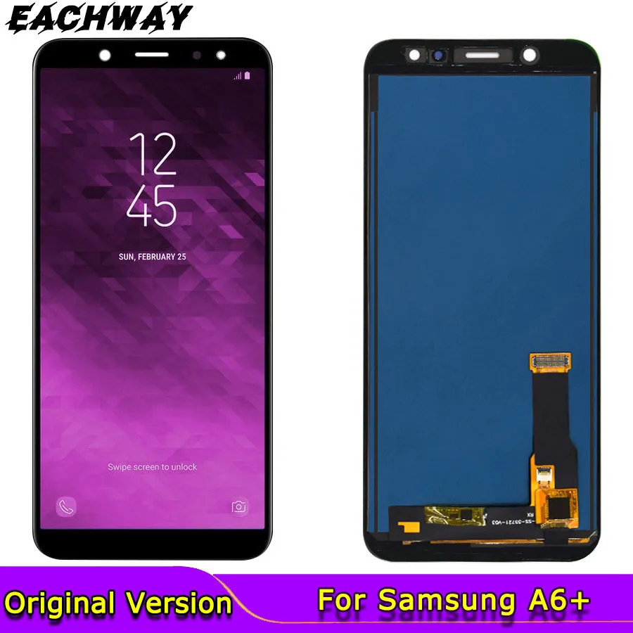 TFT LCD A6 Plus экран для Samsung Galaxy + A605 SM-A605F дисплей ЖК-экран замены SM-A605FN A605G A605GN