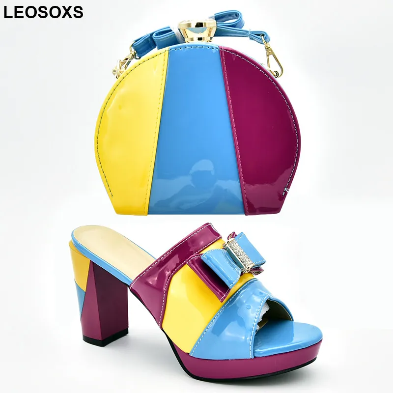 

African Shoes and Matching Bags Italian Ladies Shoes with Matching Bags Set Decorated with Appliques Womens Dress Shoes Open Toe