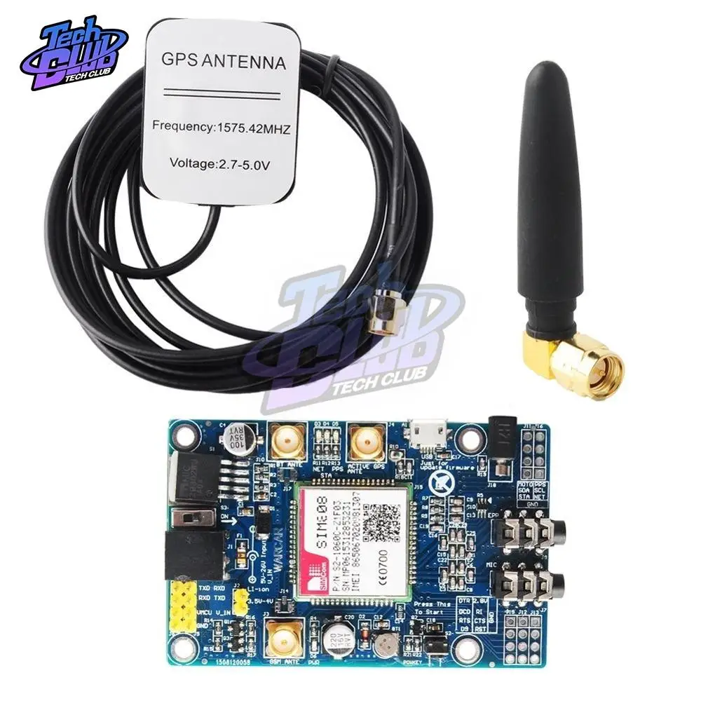 SIM808 модуль GSM GPRS GPS макетная плата IPX SMA с антенной для Arduino Raspberry Pi Поддержка 2G 3G 4G sim
