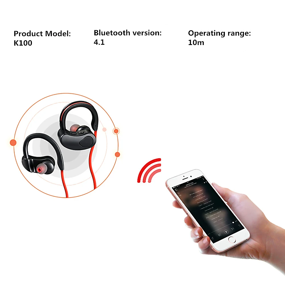 XEDAIN Bluetooth наушники Водонепроницаемые беспроводные Спортивные басы с микрофоном