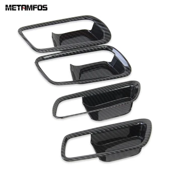 

For Toyota Prius Hatchback 2019 2020 Carbon Fiber Inside Door Handle Bowl Cover Trim Decoration Frame Interior Car Accessories