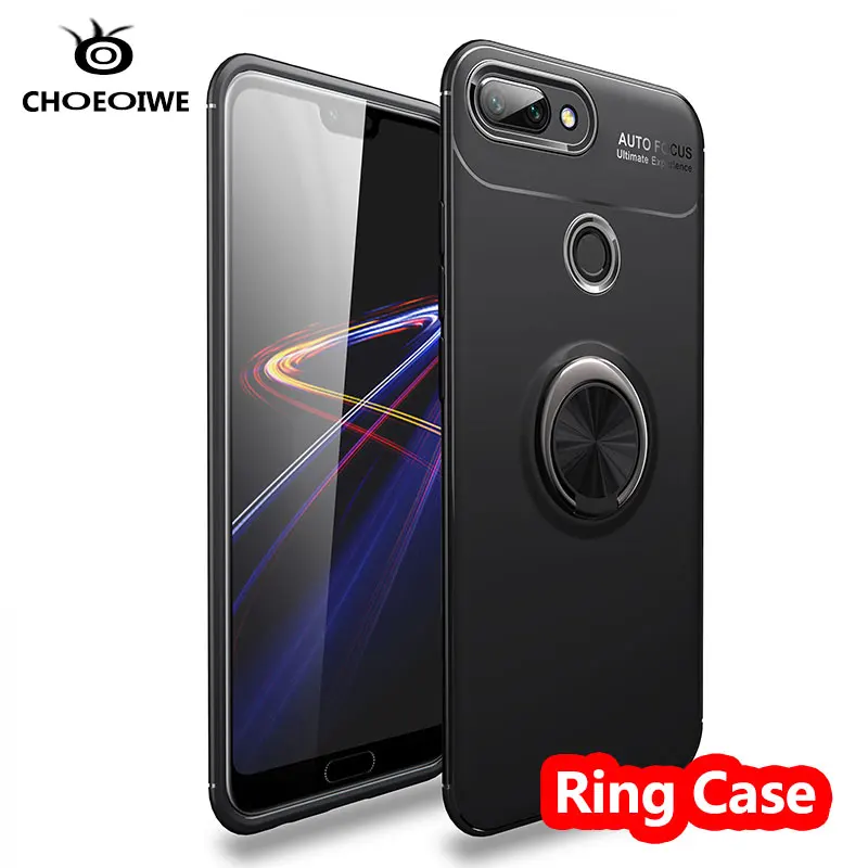 Soft Cases For Honor 9 Lite Magnet Finger Ring Holder Silicone Phone Case Huawei 9i Honor9 Honor9i Shell Cover | Мобильные телефоны