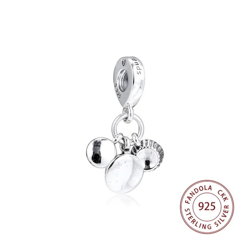 Подходит браслет в европейском стиле Argent Charm 925 пробы Серебряное яйцо Тарт, молочный чай и ананас булочки Подвески бусины для изготовления ювелирных изделий kralen
