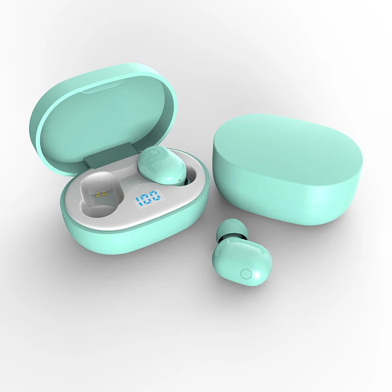 Bluetooth наушники F2 TWS Bluetooth 5,0 беспроводные наушники водонепроницаемые Bluetooth гарнитура игровые наушники - Цвет: Синий