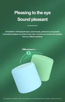 

ZWG16 colors inpods little Fun Mini Portable bluetooth wireless speakers stereo sound system dual pairing 5.0 TWS outdoor column