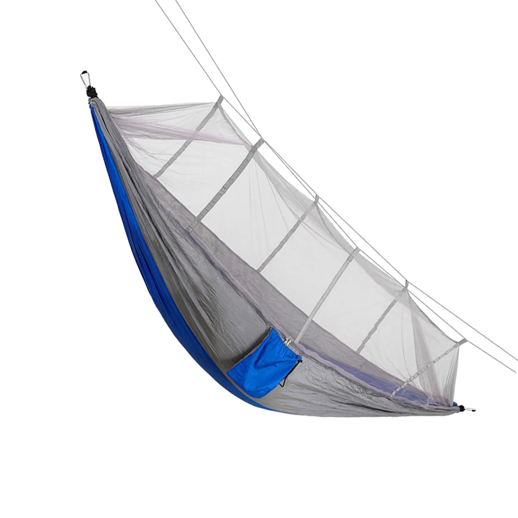 Portable Parachute Camping Hammock with Mosquito Net for Backyard Backpacking