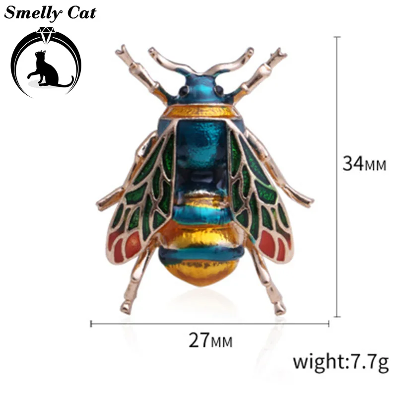 Нежная брошь с вонючим котом, новые желто-зеленые аксессуары для одежды с Пчелой, рождественские подарки для женщин