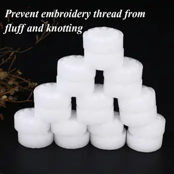 

1Pcs Cross Stitch Tools Pure Wax Cotton Leather Crafts Working Beeswax Prevent Embroidery Threads Knotting Fluff Home Accessori