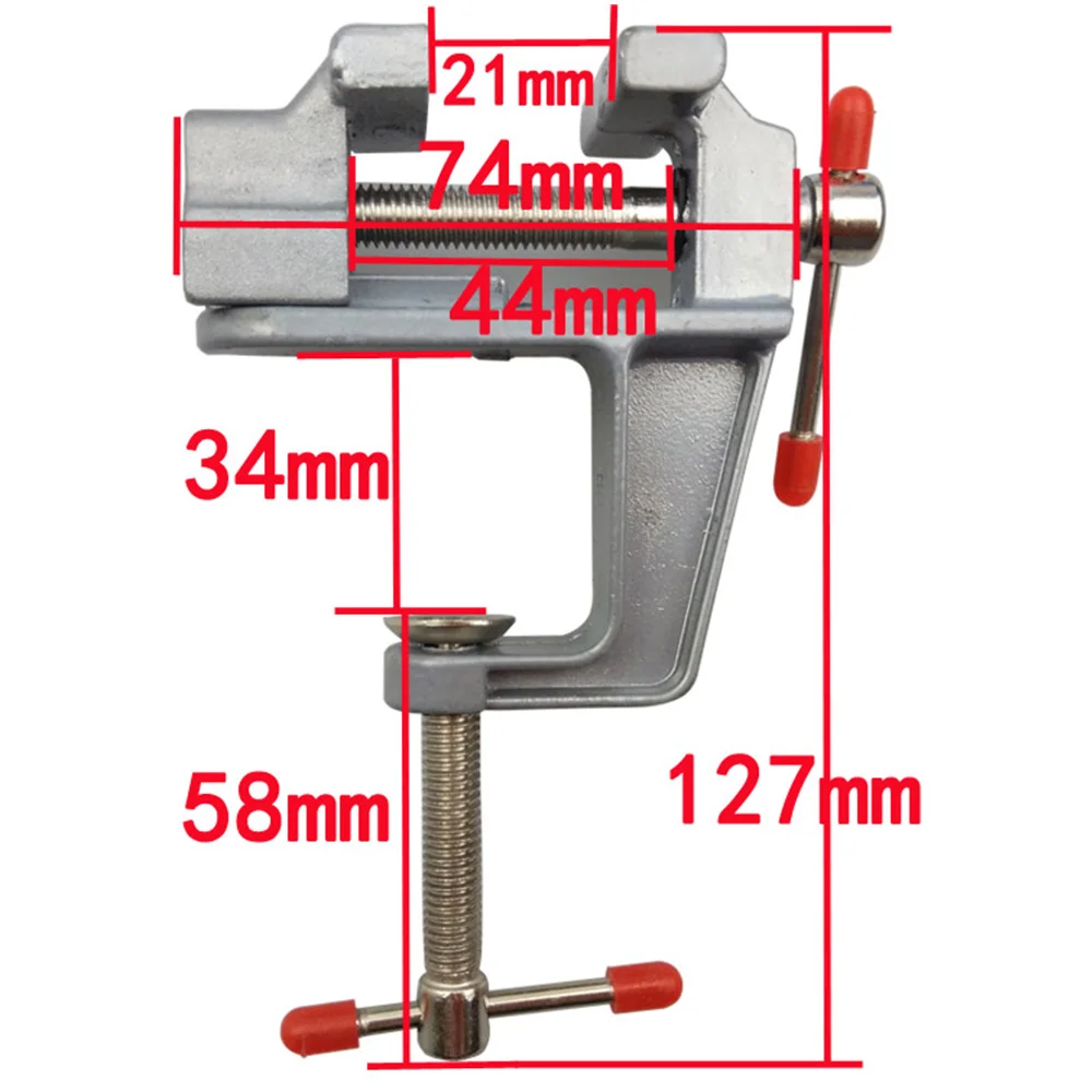 Mini35мм настольные тиски из алюминиевого сплава, вертлюжный фиксатор, зажим для рукоделия, хобби ювелира, аксессуары для домашнего инструмента, мини скамейка, тиски, стол
