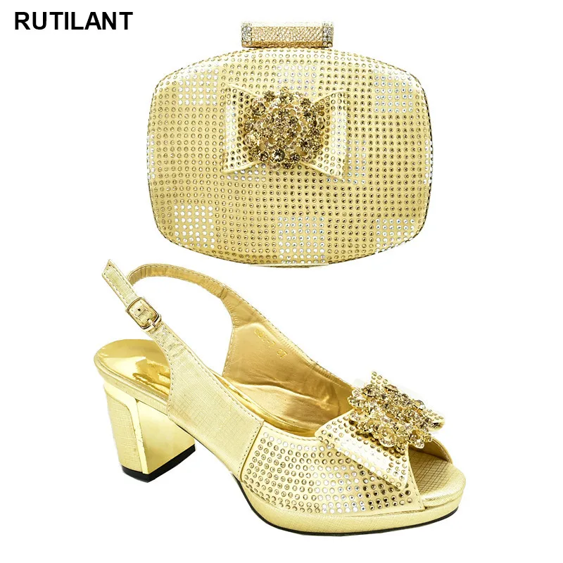 

New Arrival African Italian Shoe and Bag Sets Women Italian African Party Pumps Shoes and Bag Woman Shoes 2020 Spring Elegant